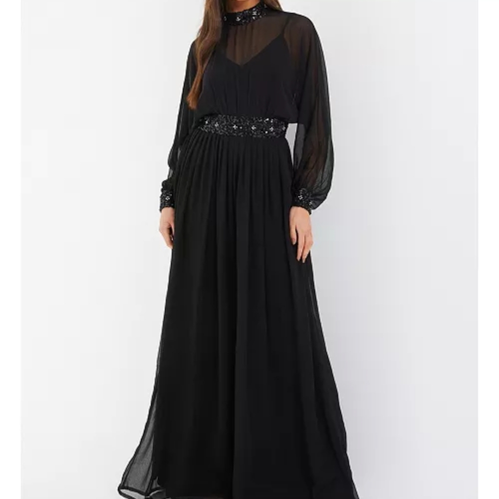 Elegant Black Women's Wedding Dress